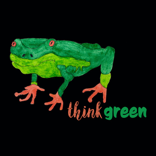 Design Think Green (deutsch: denke Grün) von VOI fesch Künstler Albert Masser
