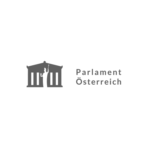 Logo Parlament Wien in grau