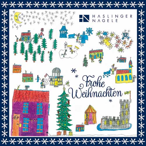 Design für Haslinger / Nagele Weihnachtskarte von VOI fesch Künstler Simon Werl