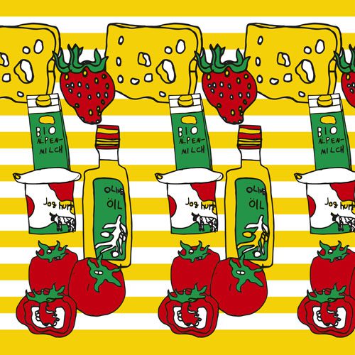 Design für Billa Socken von VOI fesch Künstler Albert Masser